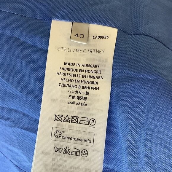 STELLA MCCARTNEY WOOL ROYAL BLUE BLAZER - Picture 11 of 12